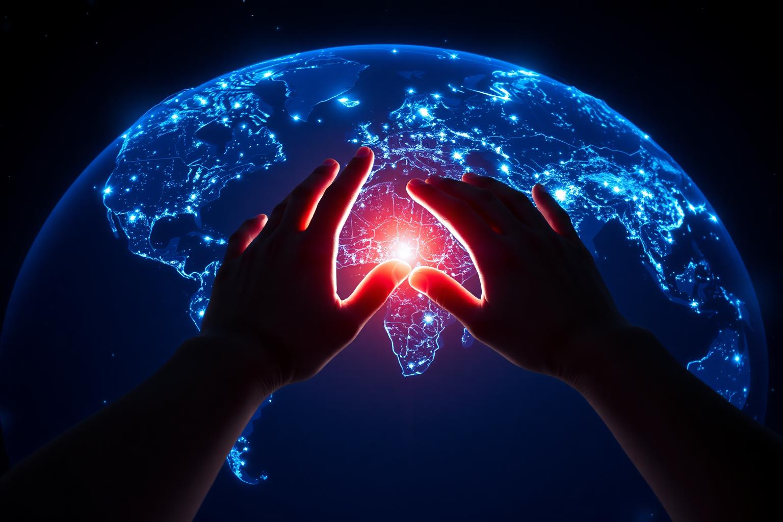Hands across continents